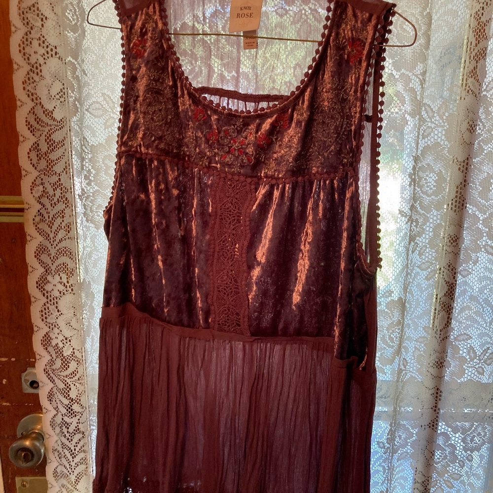 Knox Rose boho style velvety top, vest